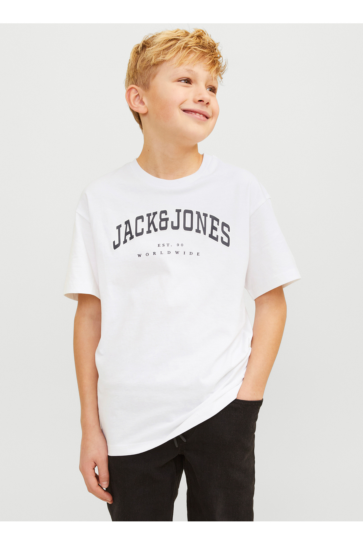 تی شرت پسرانه راسته آستین کوتاه | جک اند جونز Jack & Jones 12258924 - تصویر 2