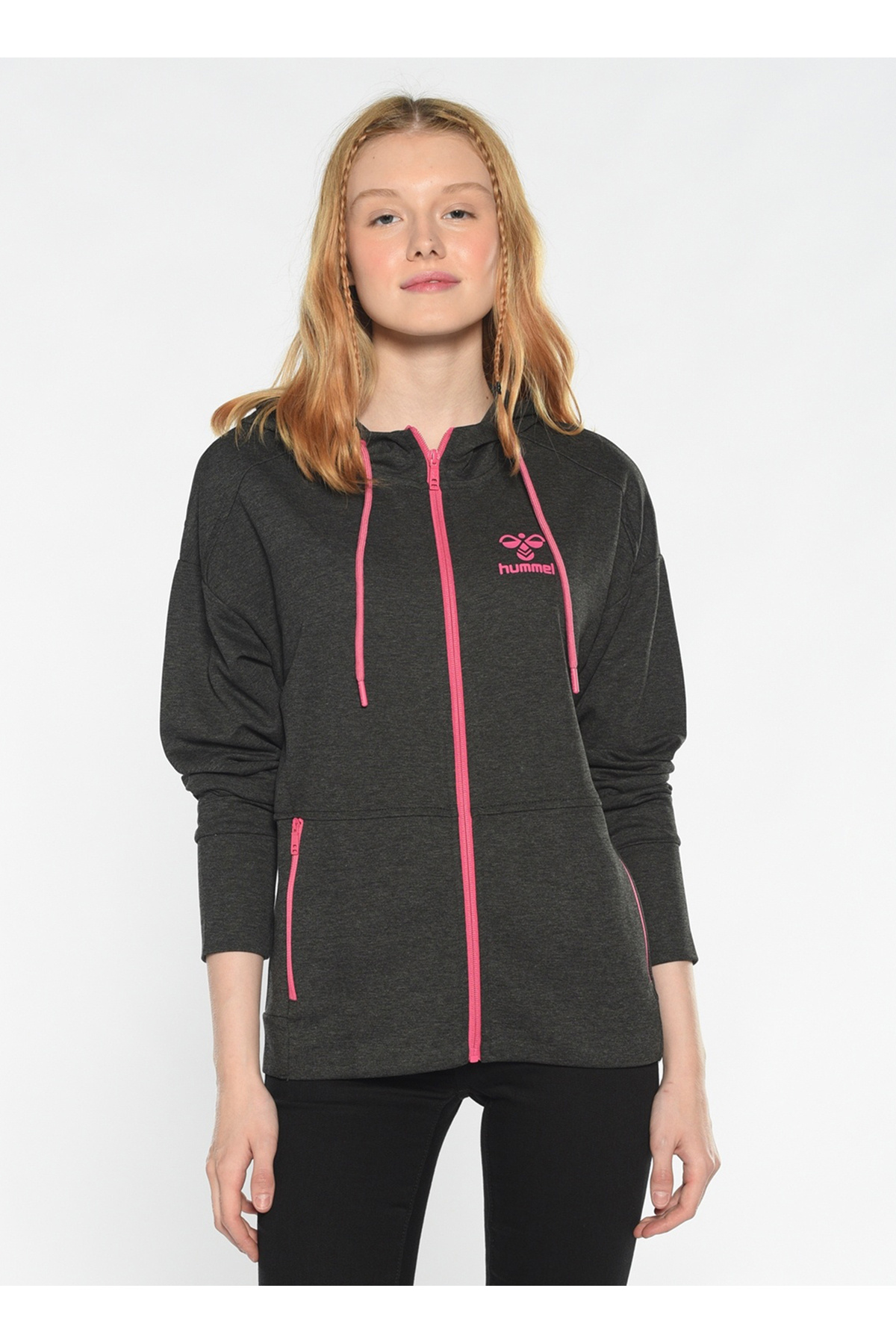 هامل سویشرت اسپرت زنانه - Hmlcamile Zip Hoodie