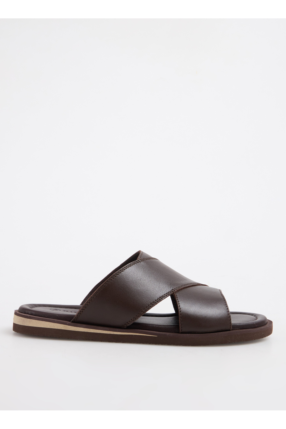 هامر جک دمپایی مردانه قهوه ای OSTUNİ SLIPPERS