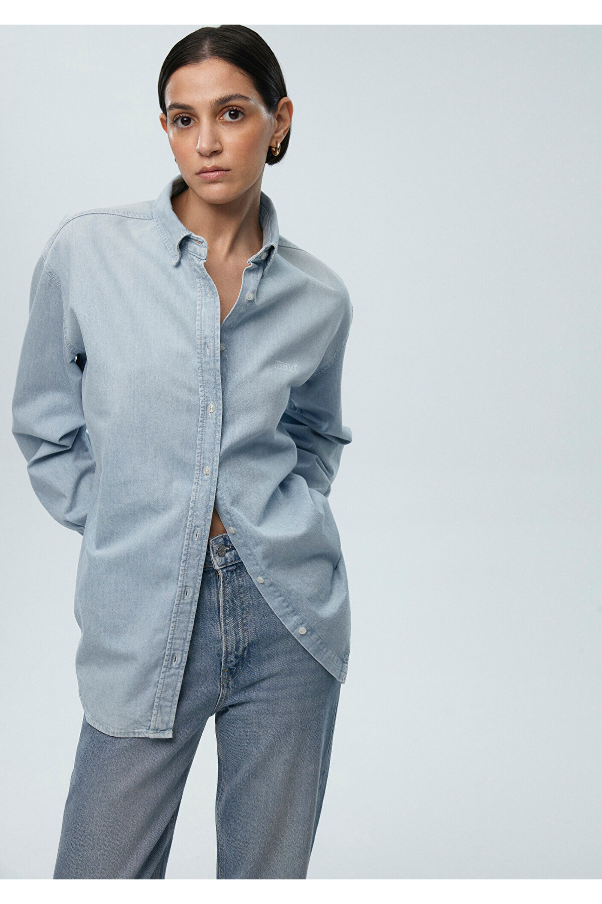 Mavi Maddie Iconic Buz Jean Gömlek Boyfriend 1210527-87095 — آبی
