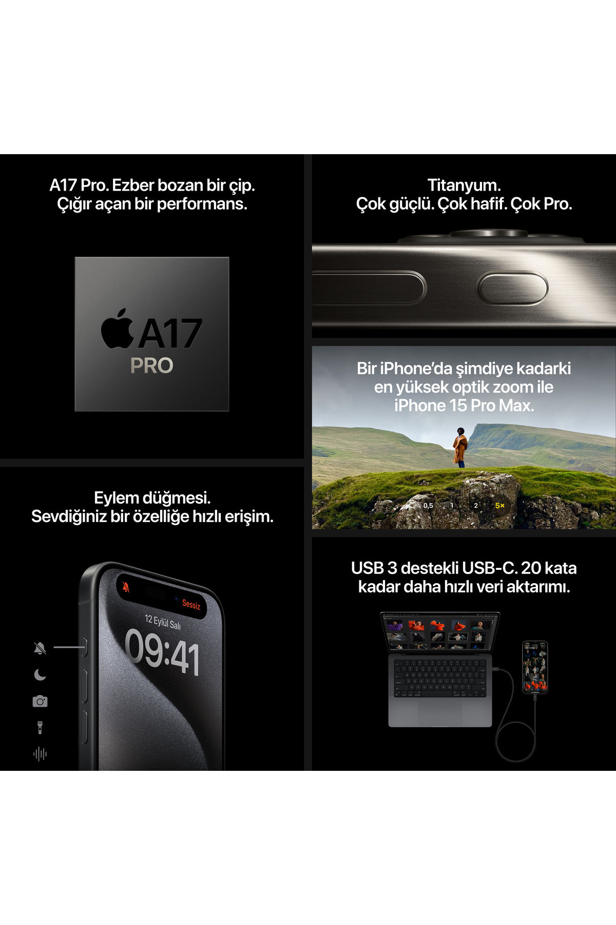 Apple iPhone 15 Pro 256 GB Siyah Titanyum - Fiyatı, Yorumları