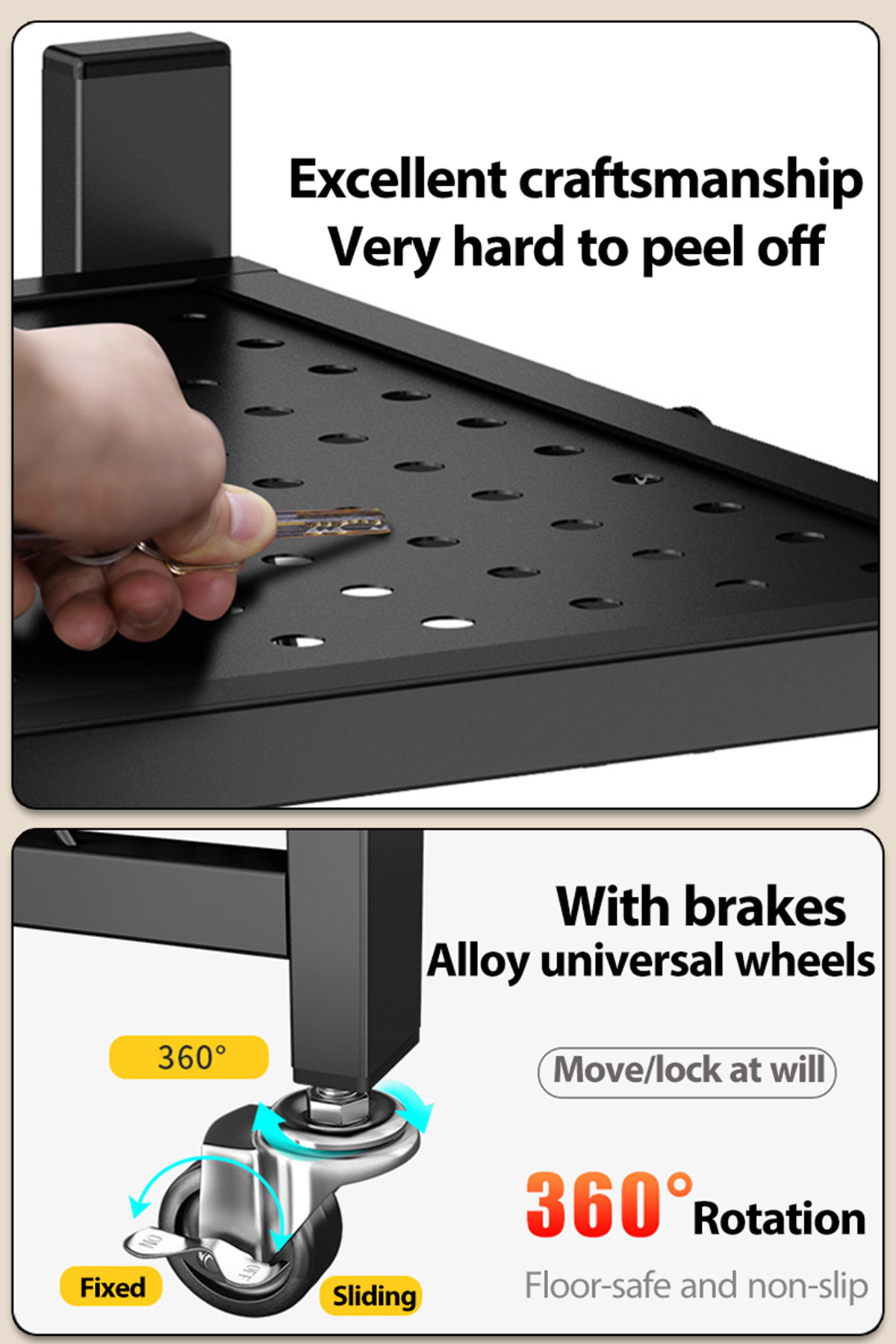 وحدة رفوف تخزين قابلة للطي من ديدا-كوزموس، مكونة من 4 طبقات، مزودة بعجلات، ورف تخزين معدني لعرض المنتجات