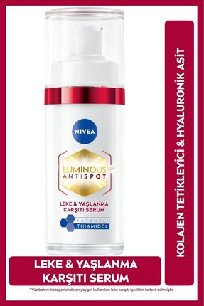 NIVEA Luminous630 Thiamidol Etkili Leke Ve Yaşlanma Karşıtı Serum 30ml,Kolaje...