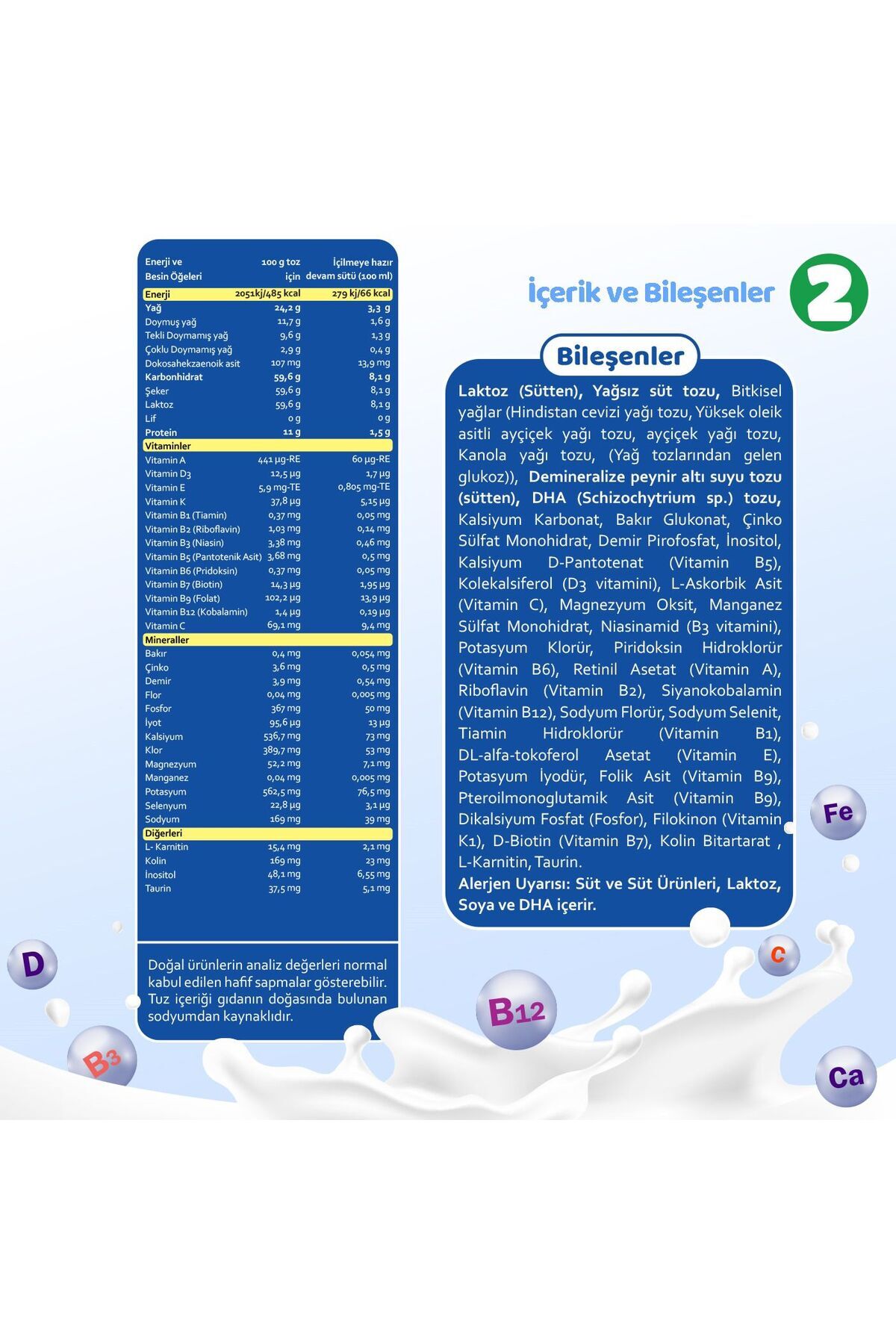 bebehum 2 Numara Tek Kullanımlık Bebek Devam Sütü fotoğrafı 5 (önizleme)