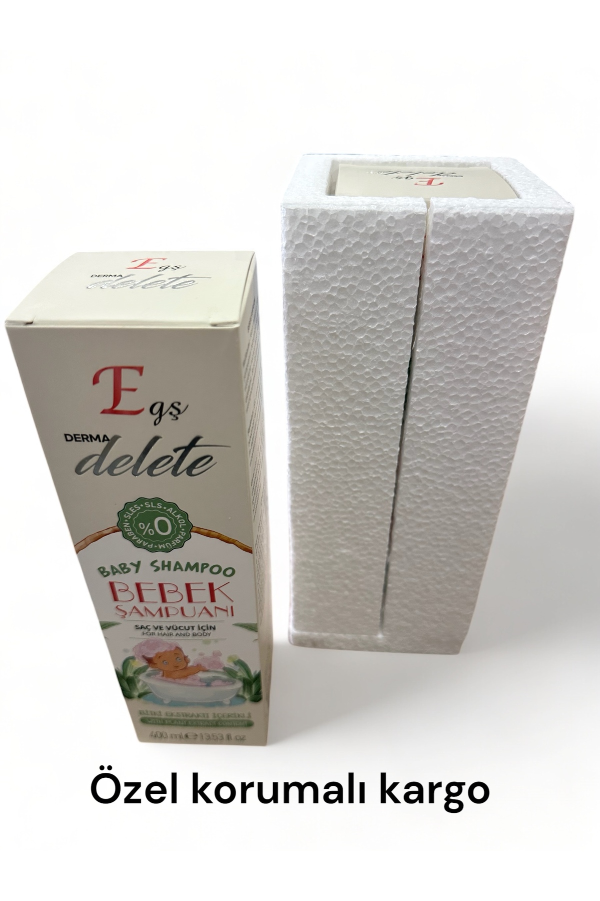 Egş DERMA delete BEBEK ŞAMPUANI SAÇ ve VÜCUT DOĞAL ŞAMPUAN 400ml %0 sls sles alkol parfüm paraben yok fotoğrafı 4 (önizleme)