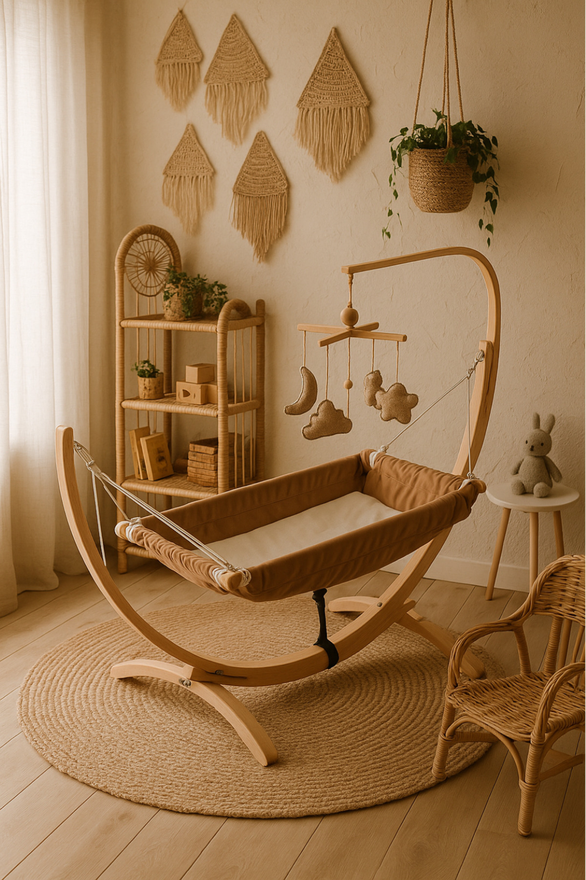 BebeK on For Ahşap Bebek Hamağı Kahverengi (sallanabilir Sabitlenebilir ) Oyuncaklı (DÖNENCE HEDİYELİ) fotoğrafı 7 (önizleme)