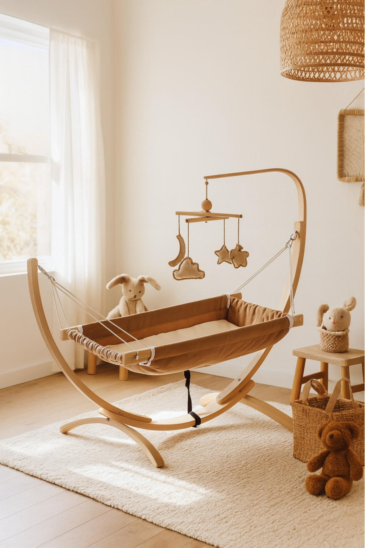 BebeK on For Ahşap Bebek Hamağı Kahverengi (sallanabilir Sabitlenebilir ) Oyuncaklı (DÖNENCE HEDİYELİ) fotoğrafı 6 (önizleme)