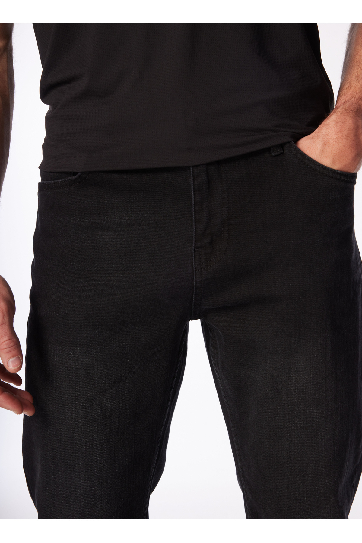 Fabrika Siyah Erkek Slim Fit Denim Pantolon AKA 3 görsel 5