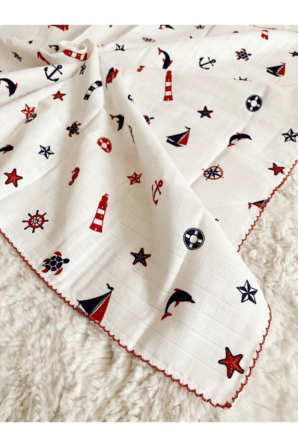 Cloudy Çok Amaçlı Müslin 04-denizci 80*90 Cm Bebek & Çocuk & Yeni Doğan Müslin Battaniye, Müslin fotoğrafı 2 (önizleme)