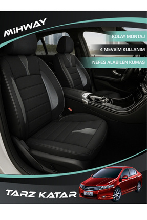 Mihway BETELGEUSE Siyah Serisi Honda City 2010-2025 Koltuk Kılıfı TAM SET
