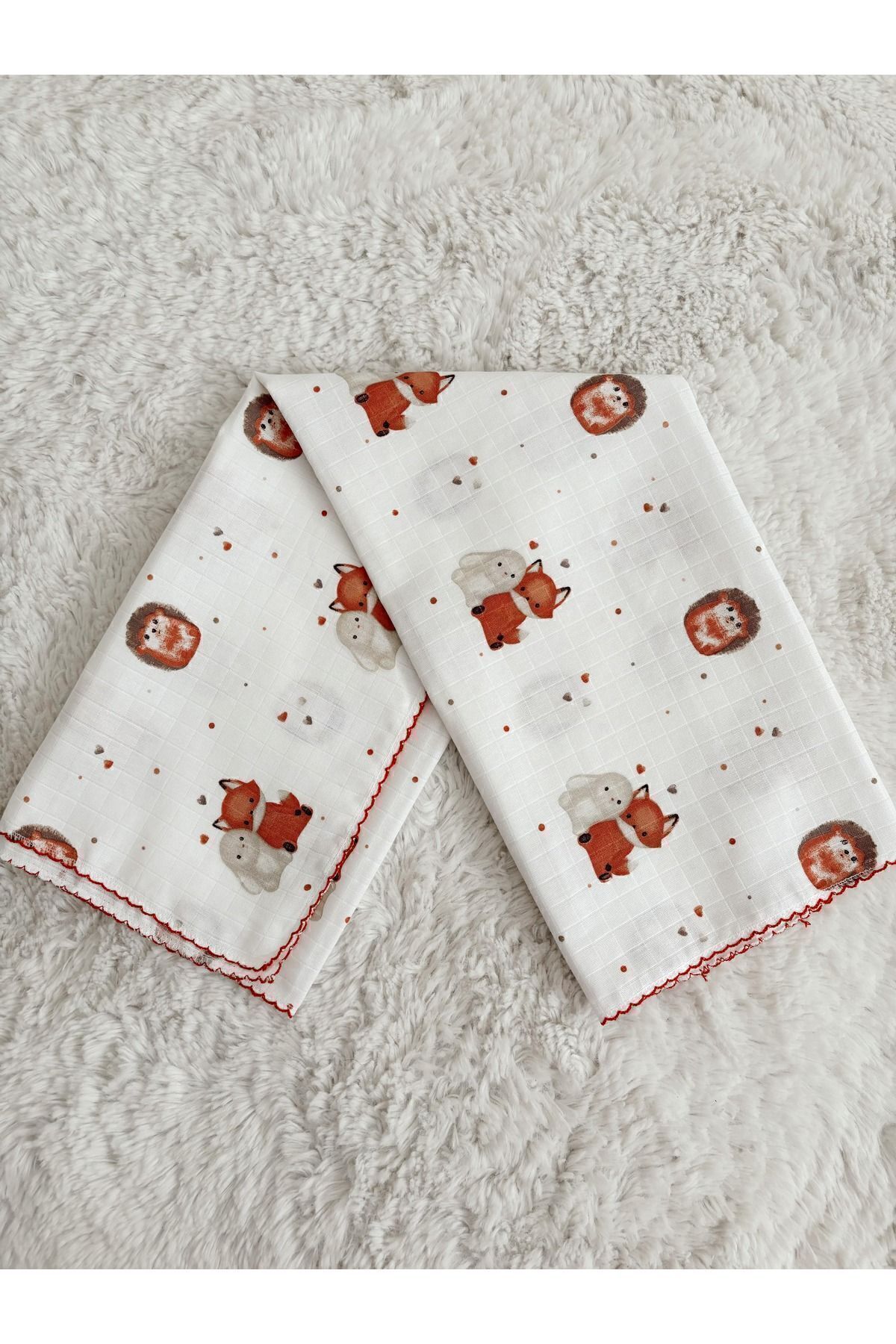 Cloudy Çok Amaçlı Müslin Örtü 25-turuncu Kirpi 80x90 Cm, Yeni Doğan, Müslin Battaniye, Müslin fotoğrafı 5 (önizleme)