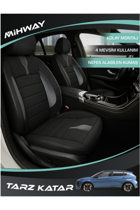 Mihway BETELGEUSE Siyah Serisi Hyundai Bayon Koltuk Kılıfı TAM SET