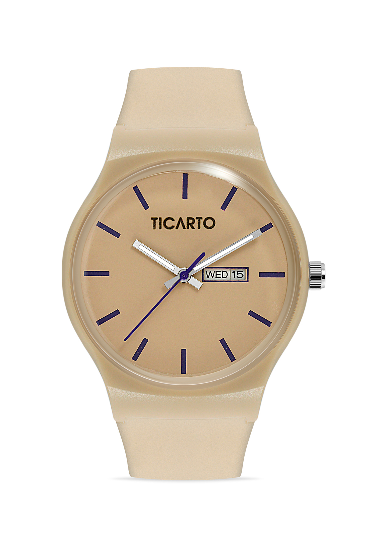 Women's Silicone Cream Wrist Watch TCTSR004406S0202