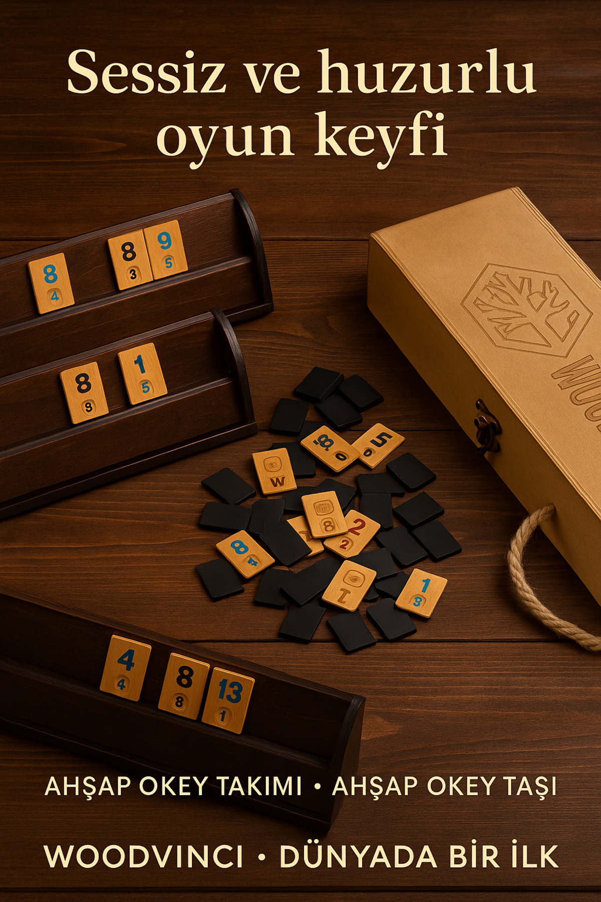 woodvinci AHŞAP OKEY TAKIMI VE TAŞLARI NATÜREL RENK - Fiyatı, Yorumları