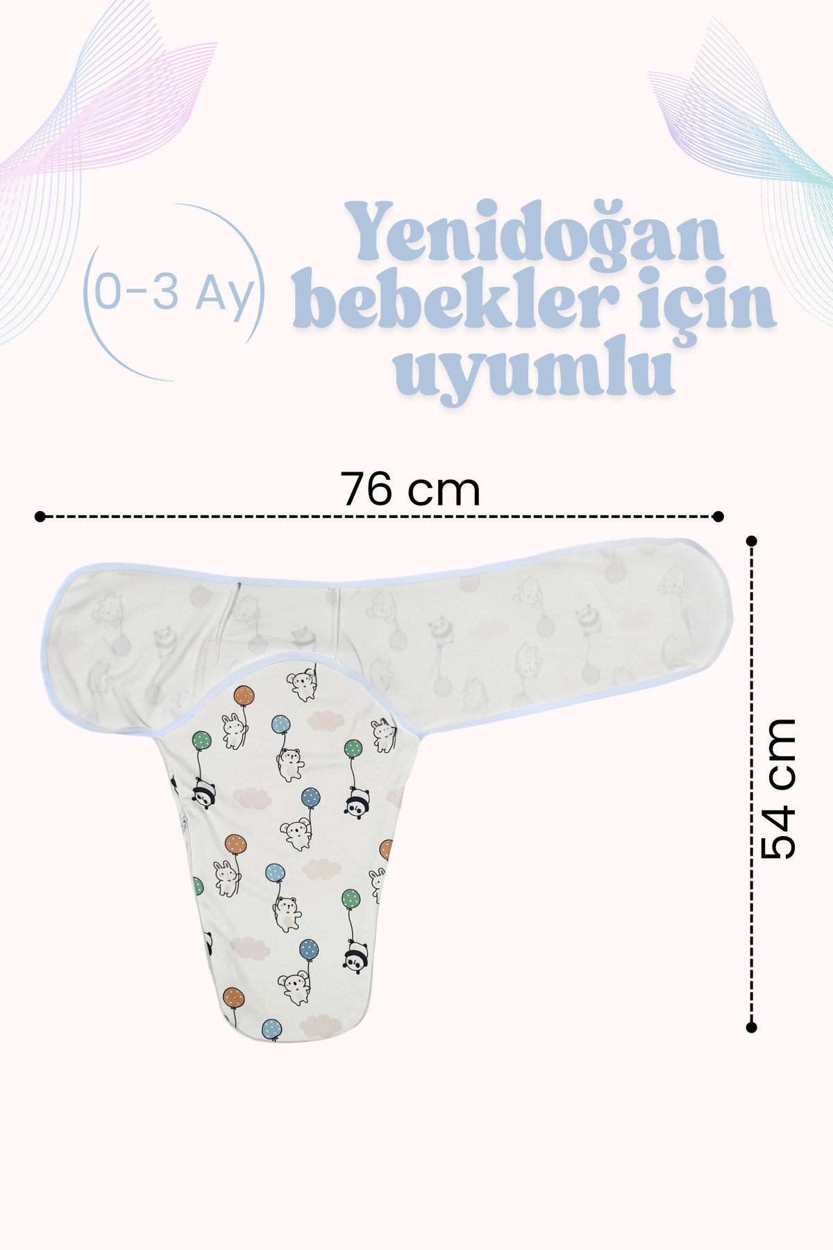 Nilmera Bebek Kundak | %100 Pamuk Organik Bebek Uyku Tulumu 0-3 Ay – Alt Fermuar ile Kolay Bez Değişimi fotoğrafı 4 (önizleme)
