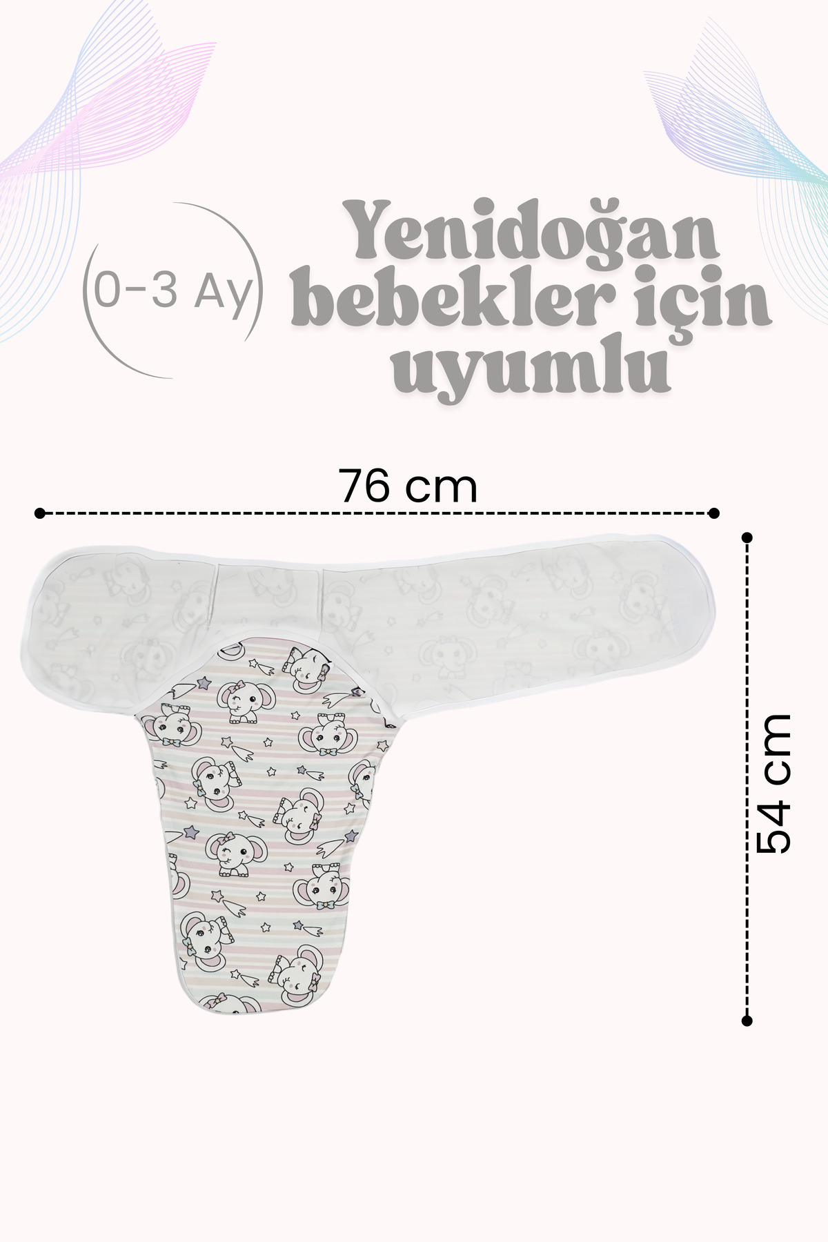 Nilmera Kız Bebek Uyku Tulumu %100 Organik Pamuk Penye Kundak 0-3 Ay, Fermuarlı Yapısıyla Kolay Bez Değişimi fotoğrafı 4 (önizleme)