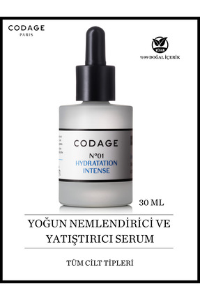 CODAGE PARIS Serum N°01 - Yoğun Nemlendirici, Yatıştırıcı ve Antioksidan Etki...