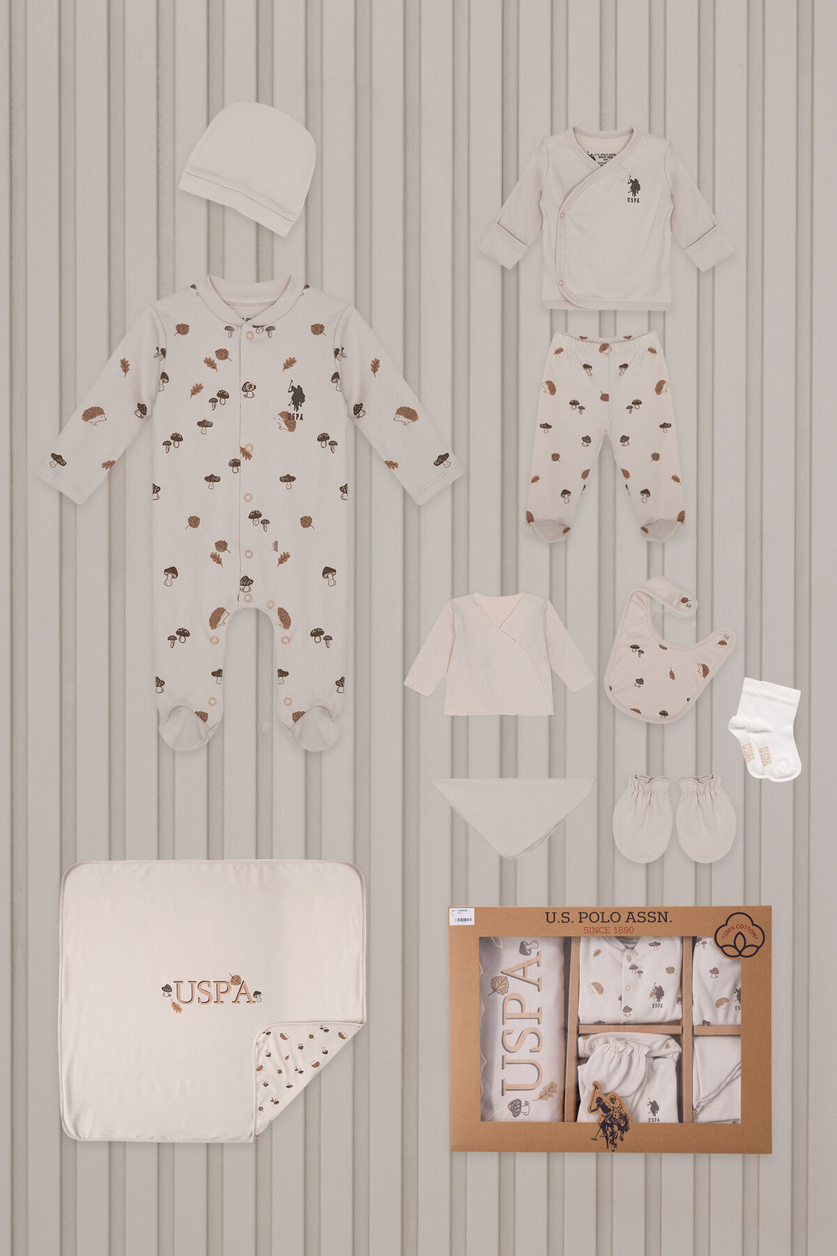 یو اس پولو کرم بیبی پسر، بسته 10 عددی، مناسب برای زایمان در بیمارستان یو اس پولو کرم بیبی پسر، بسته 10 عددی، مناسب برای زایمان در بیمارستان