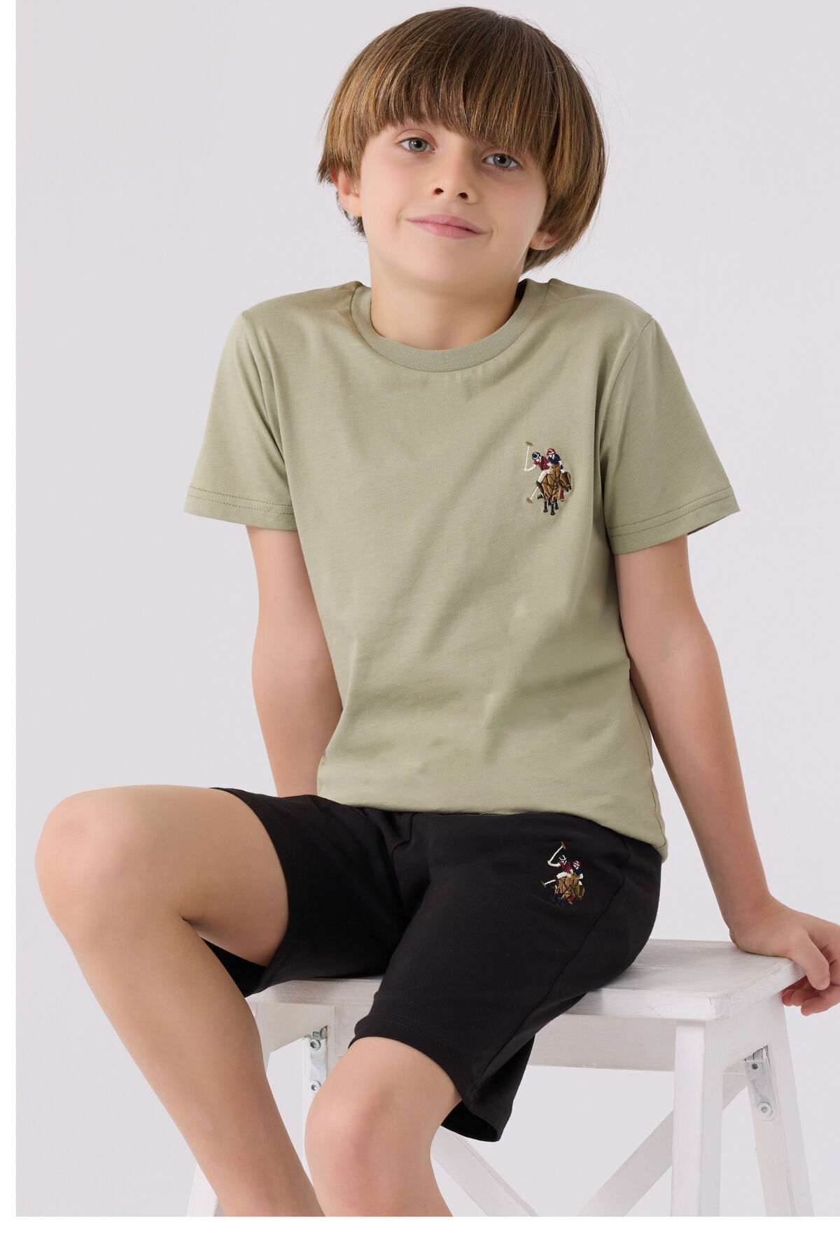 ست بالاتنه و پایین تنه پسرانه راسته فاق نرمال آستین استاندارد | یو اس پولو U.S. Polo Assn. US1391-C - تصویر 2