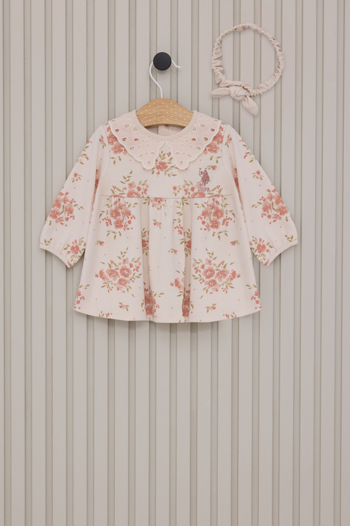 یو اس پولو لباس نوزادی دخترانه قهوهای یو اس پولو لباس نوزادی دخترانه قهوهای