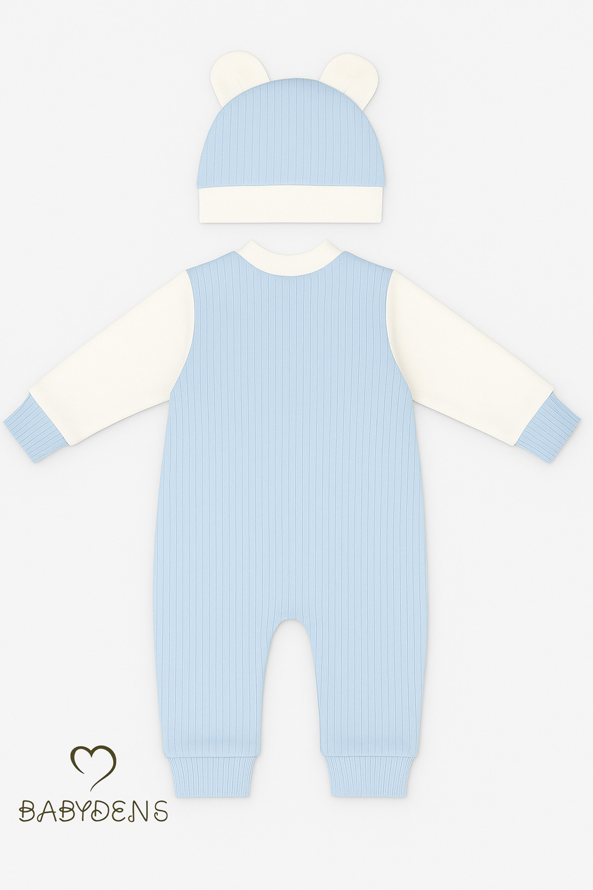 BABYDEN'S Teddy Bear Temalı Yenidoğan Fitilli Tulum Takımı Ayıcıklı Erkek Bebek Tulum Şapka Set %100Pamuk fotoğrafı 6 (önizleme)