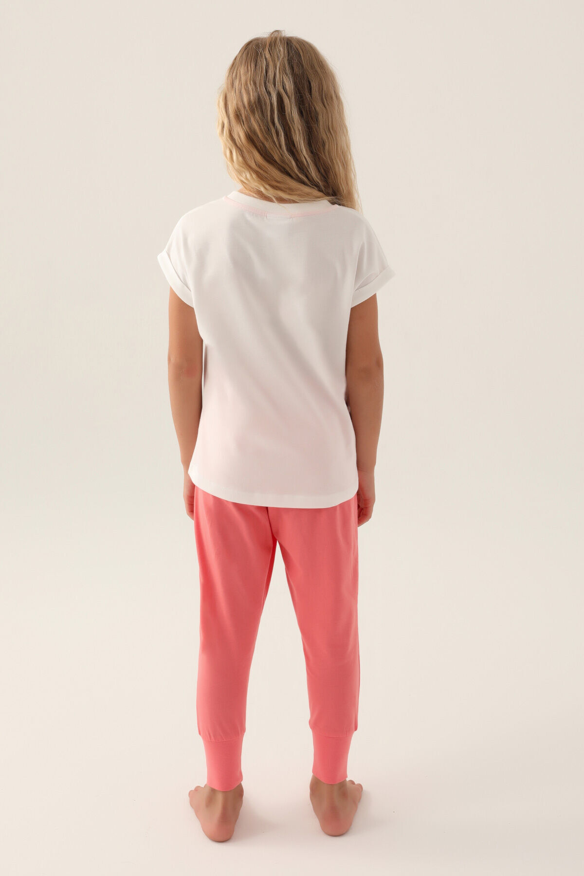 U.S. Polo Assn. U.S. Polo Assn Kız Çocuk Krem Pijama Takımı fotoğrafı 5 (önizleme)