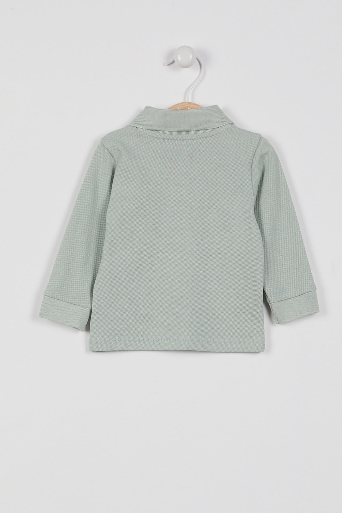 U.S. Polo Assn. Lisanslı Classic Haki Erkek Bebek Uzun Kol Yakalı Sweatshirt fotoğrafı 2 (önizleme)