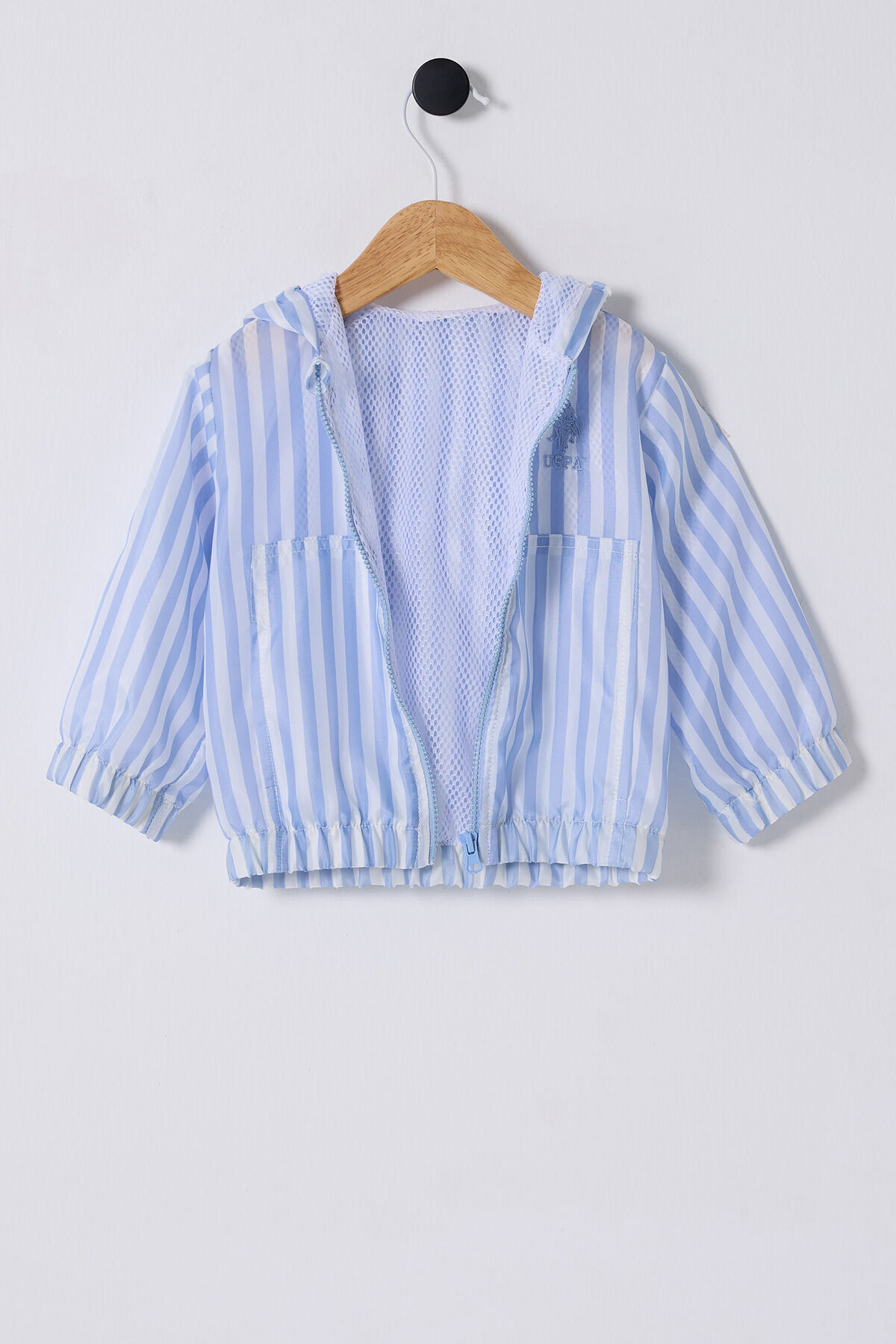 U.S. Polo Assn. U.S. Polo Assn Erkek Bebek Mavi Yağmurluk fotoğrafı 2 (önizleme)