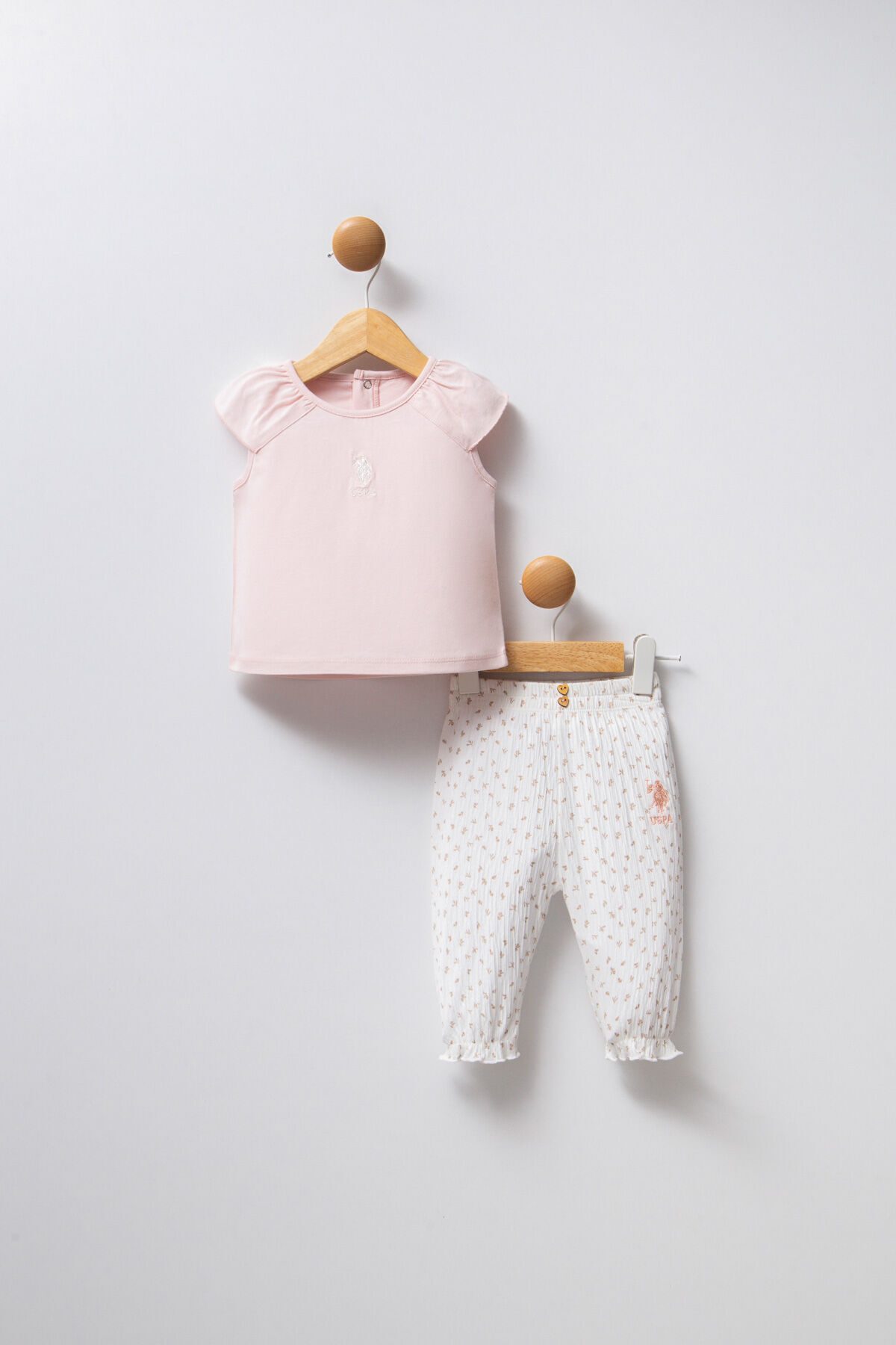 یو اس پولو لباس نوزادی صورتی دخترانه یو اس پولو لباس نوزادی صورتی دخترانه