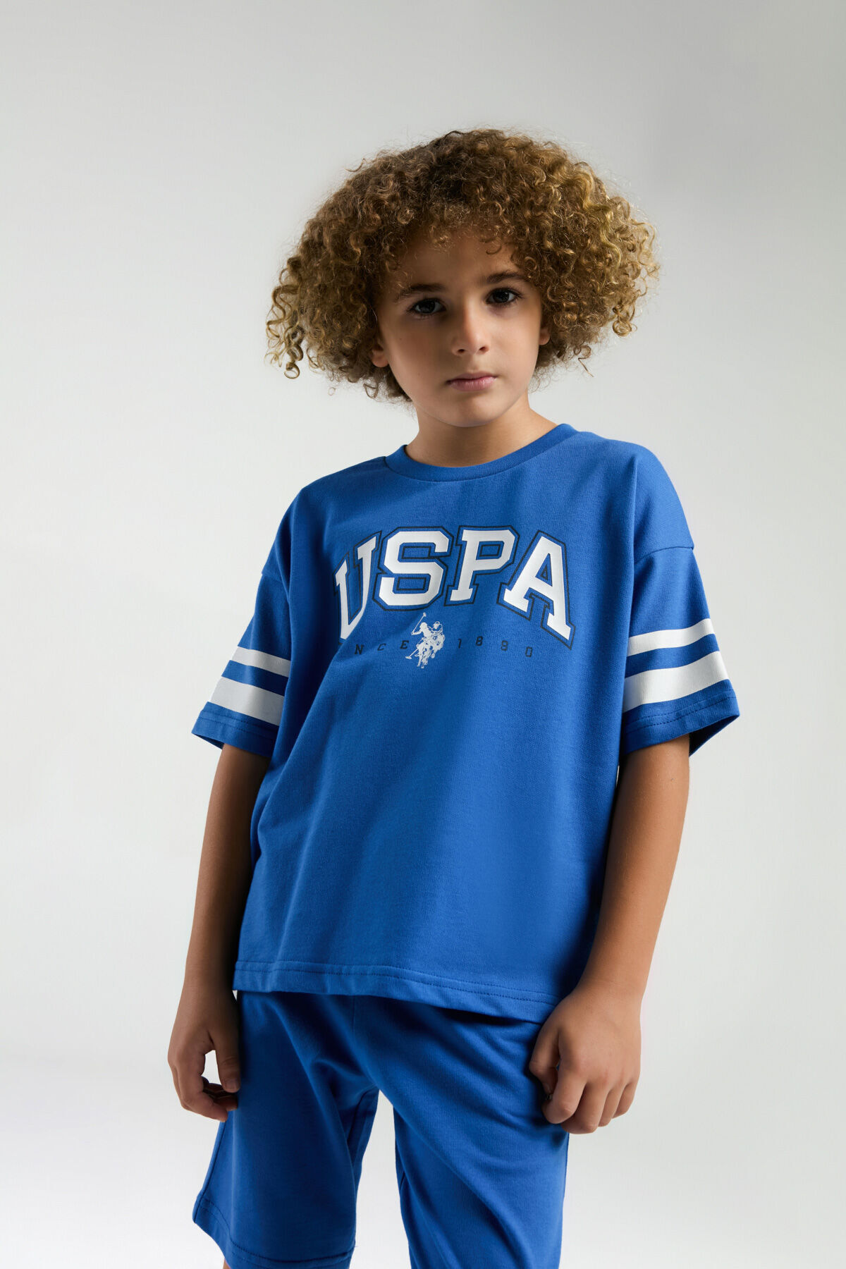 یو اس پولو کت و شلوار برمودای آبی پسرانه یو اس پولو کت و شلوار برمودای آبی پسرانه