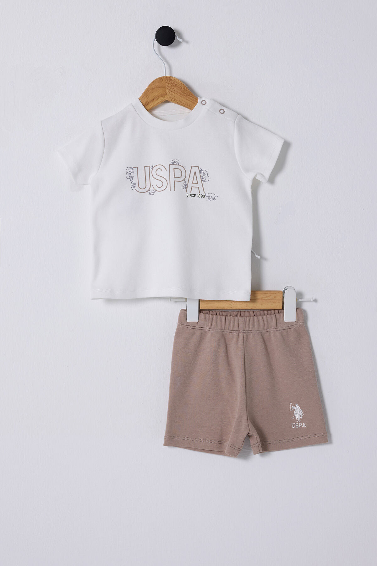 یو اس پولو لباس نوزادی سفید پسرانه یو اس پولو لباس نوزادی سفید پسرانه