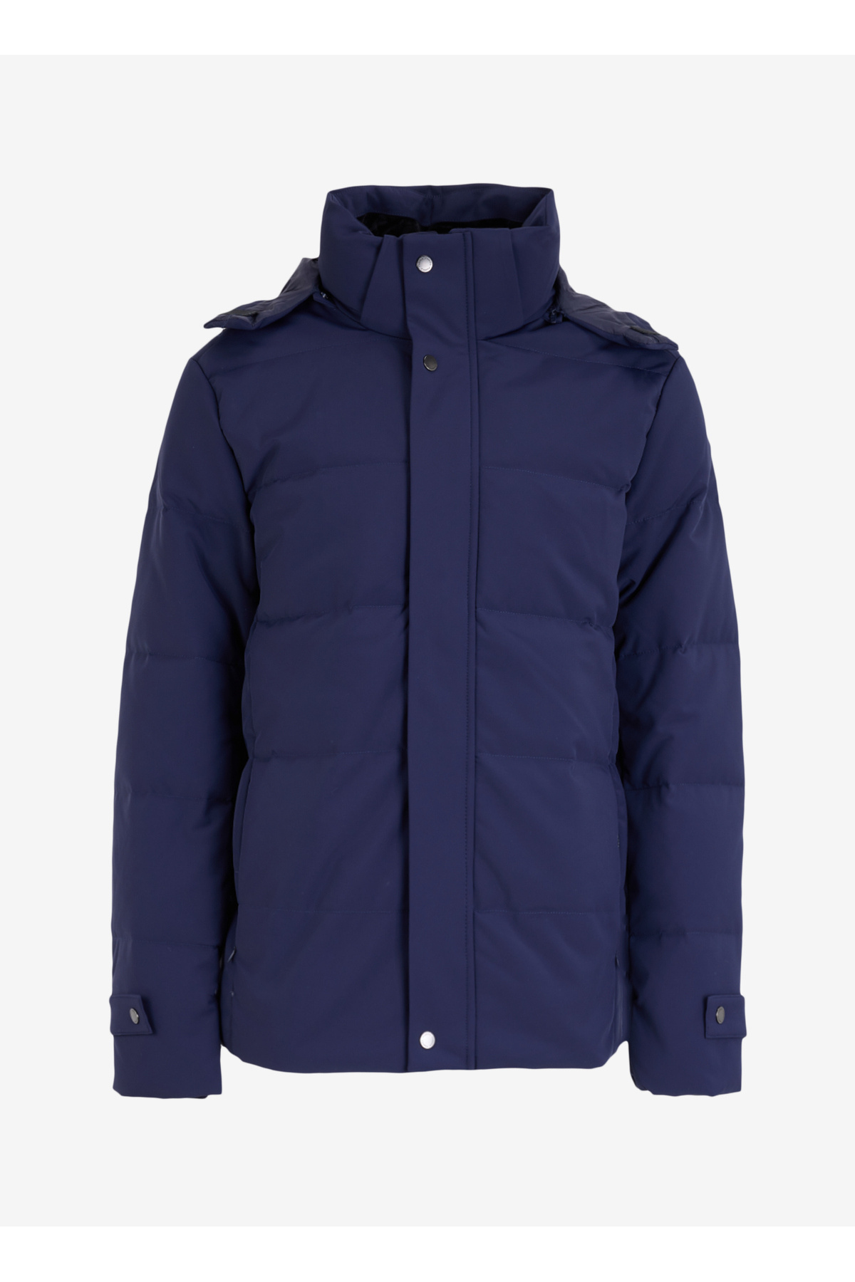 فابریکا پالتو مردانه کلاه‌دار سرمه‌ای لحافی F4WM-MNT 2659