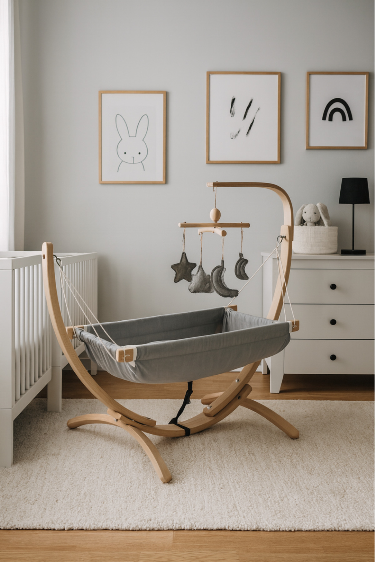 BebeK on For Ahşap Bebek Hamağı (Sallanabilir-Sabitlenebilir ) GRİ MİNDERLİ - OYUNCAKLI (DÖNENCE HEDİYELİ) fotoğrafı 3 (önizleme)