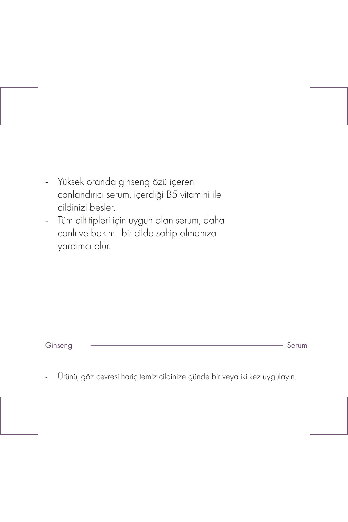 Cilt Bariyer Güçlendirici, Kırışıklık Karşıtı Ginseng Serum - Niacinamide, Panthenol / 30 ml — ginsengserum01 — تصویر 3 از 4
