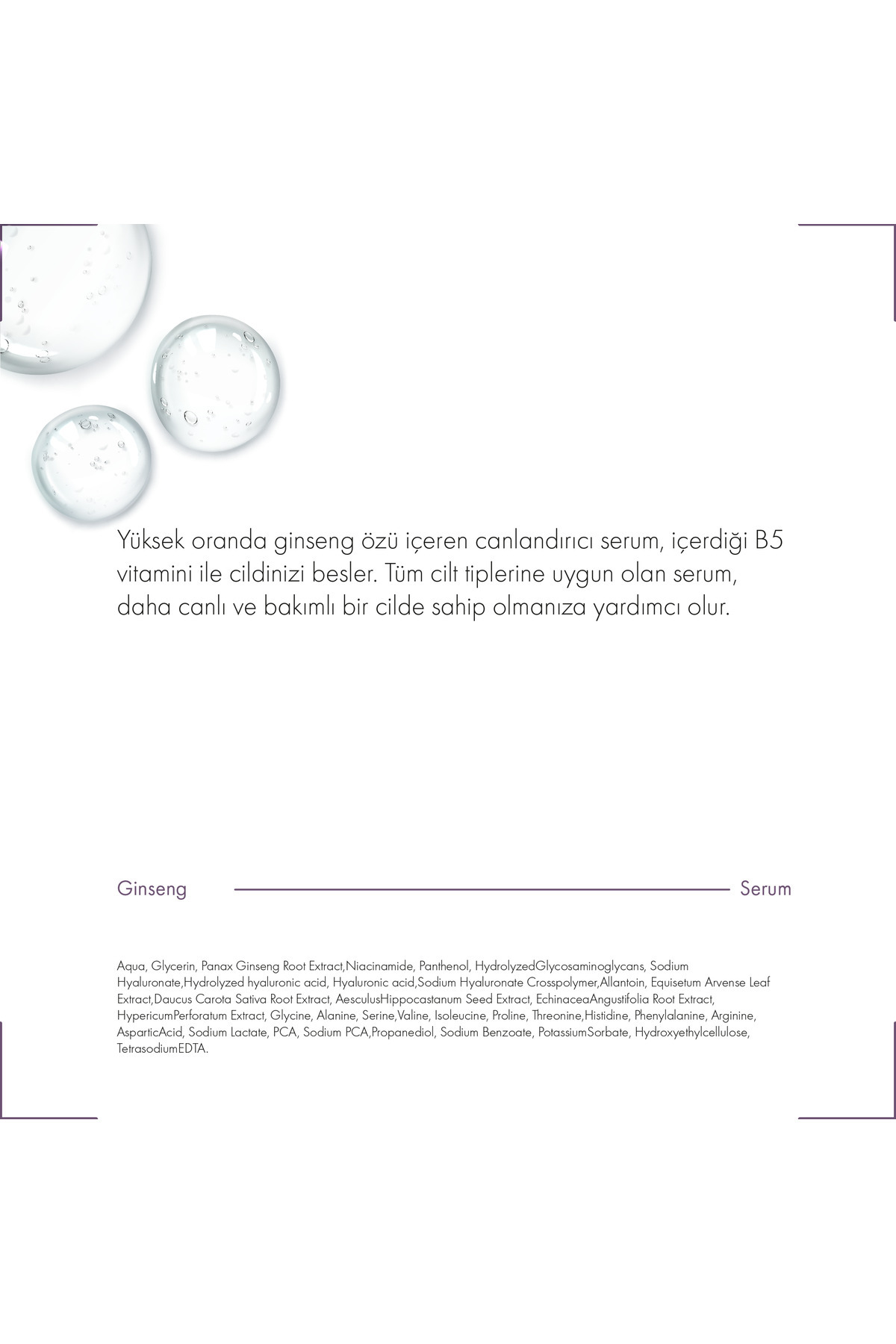Cilt Bariyer Güçlendirici, Kırışıklık Karşıtı Ginseng Serum - Niacinamide, Panthenol / 30 ml — ginsengserum01 — تصویر 4 از 4