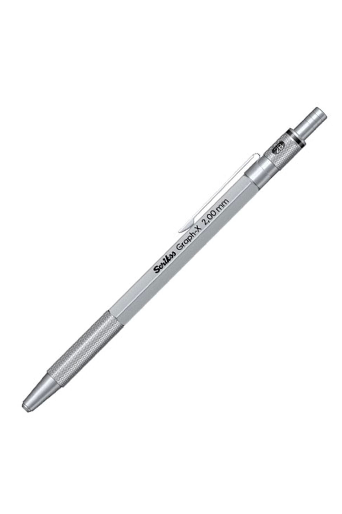 Genel Markalar Graph-X Metal Versatil Kalem 2.0 mm Saten Gri