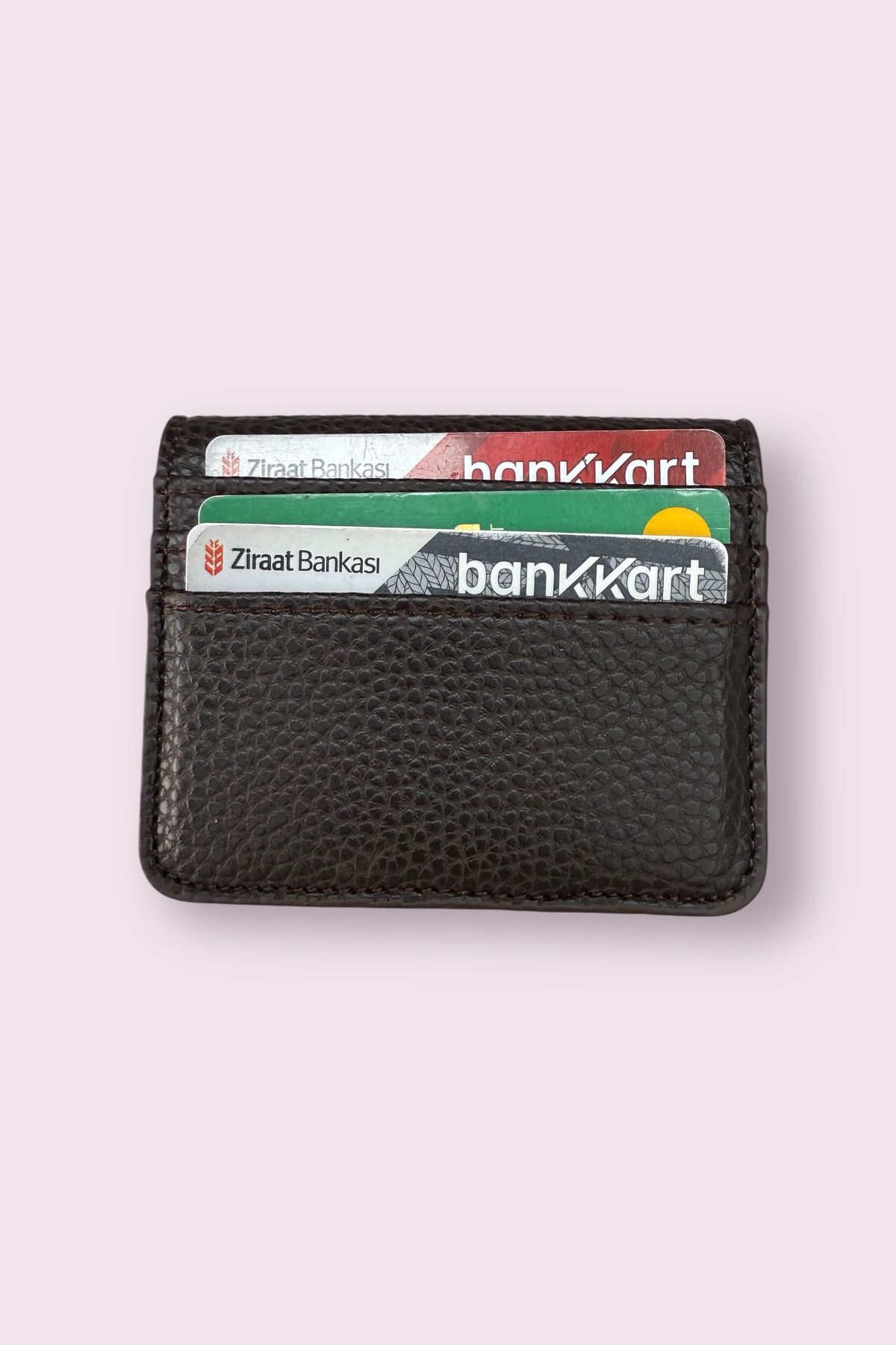 OZBLCK  Suni Deri Çıtçıtlı Yatay Kartlık - Görsel 3