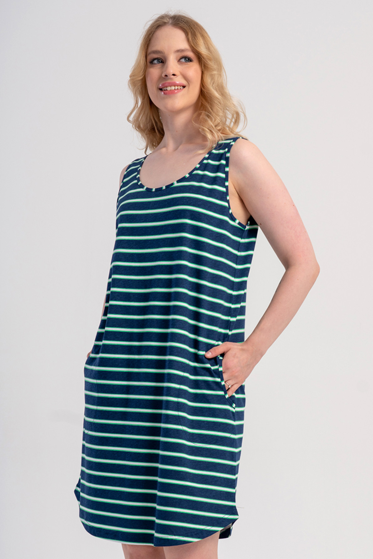 Vienetta Pamuklu Kadın Genıs Askılı Gecelik , 506014