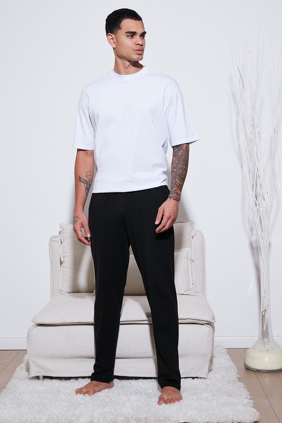Buratti Pamuklu Regular Fit Normal Bel Düz Paça Cepli Pijama Altı Erkek PİJAMA ALTI 6574003