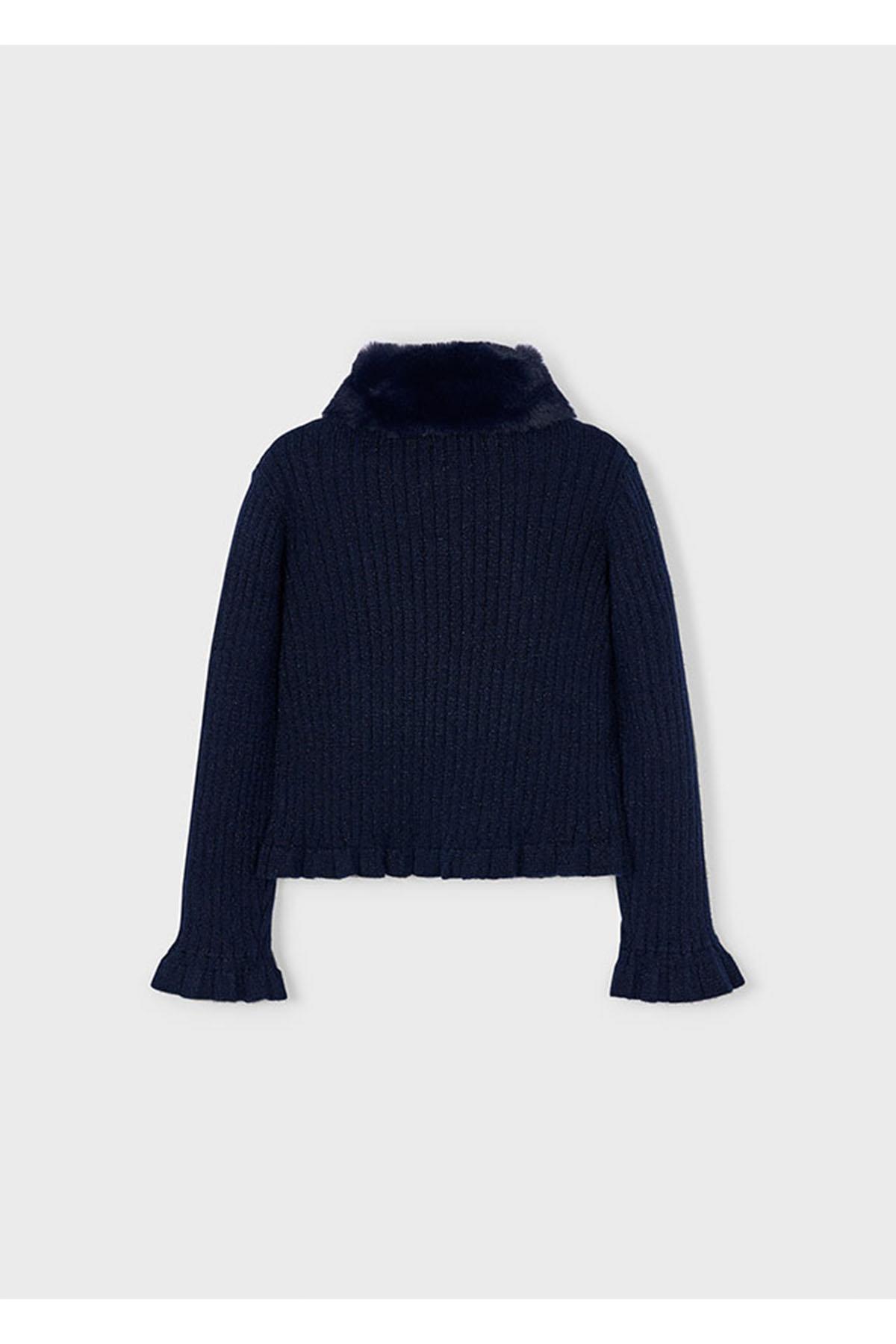 Mayoral Kışlık Kız Çocuk Triko Hırka - Lacivert fotoğrafı 3 (önizleme)