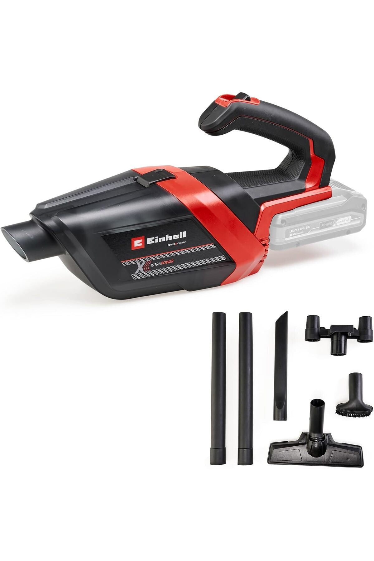 STOREMAX Akülü El Süpürgesi TE-HV 18/06 Li-Solo Power X- (18V, 72 mbar emiş gücü, dar alan başlığı, döşeme ba