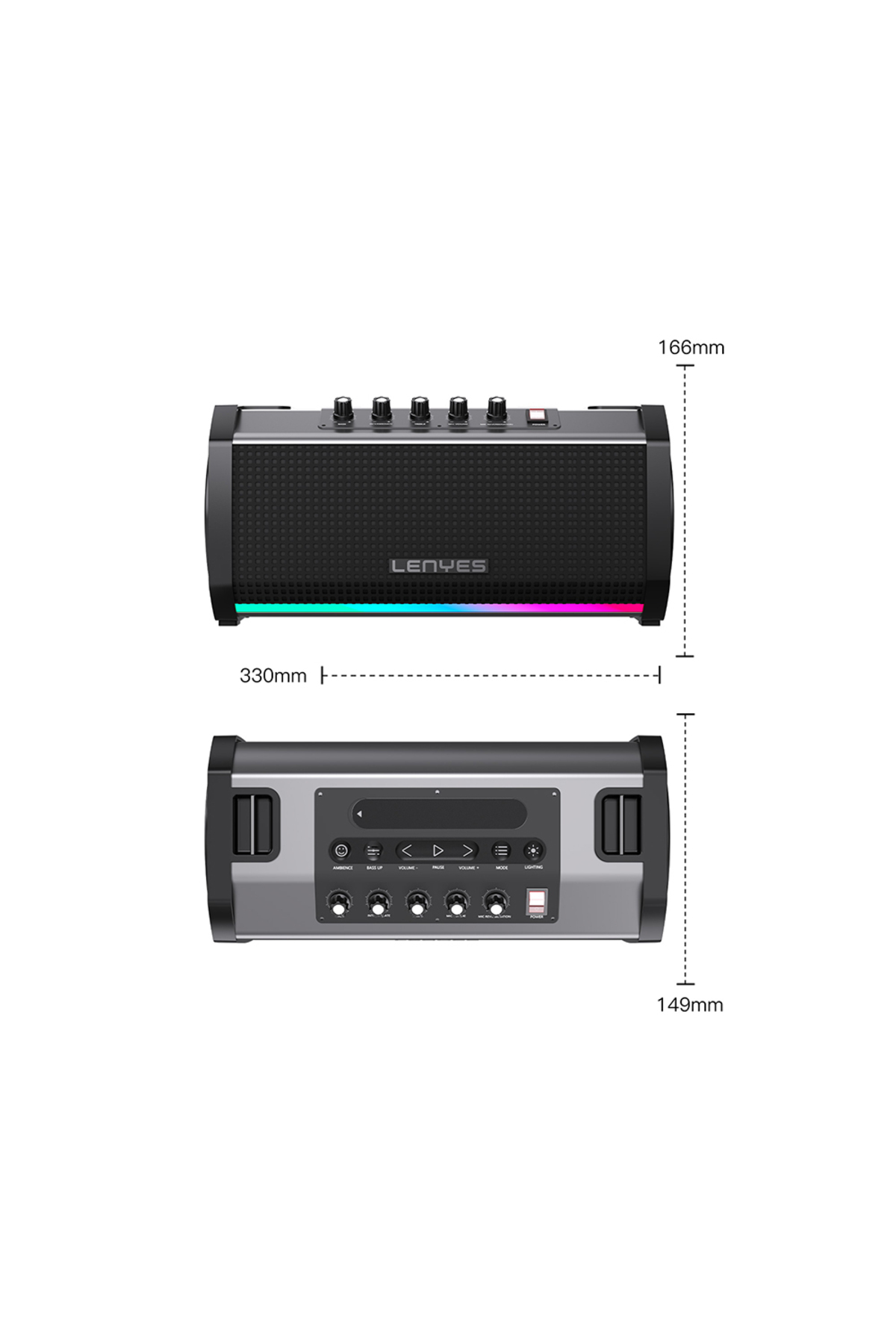 Lenyes S863 RGB Led Işıklı Mikrofonlu TWS Bluetooth Speaker