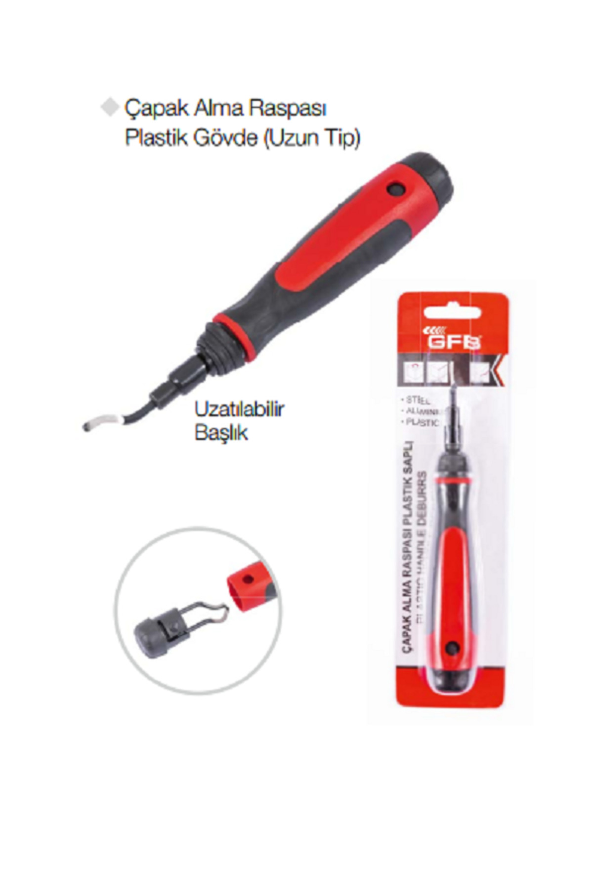 GFB Çapak Alma Raspası Plastik Gövde (Uzun Tip)