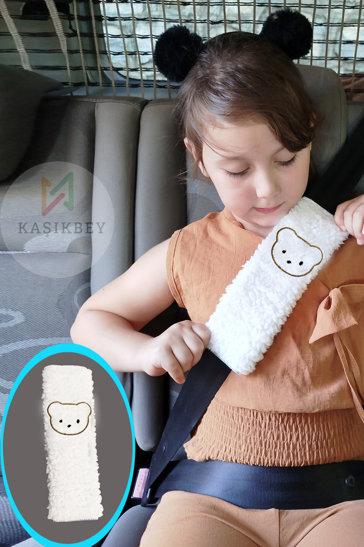 Leiste Peluş Ayıcıklı Araba Boyun Emniyet Kemer Kılıfı ve Çocuk Emniyet Kemeri Kılıfı fotoğrafı 2 (önizleme)