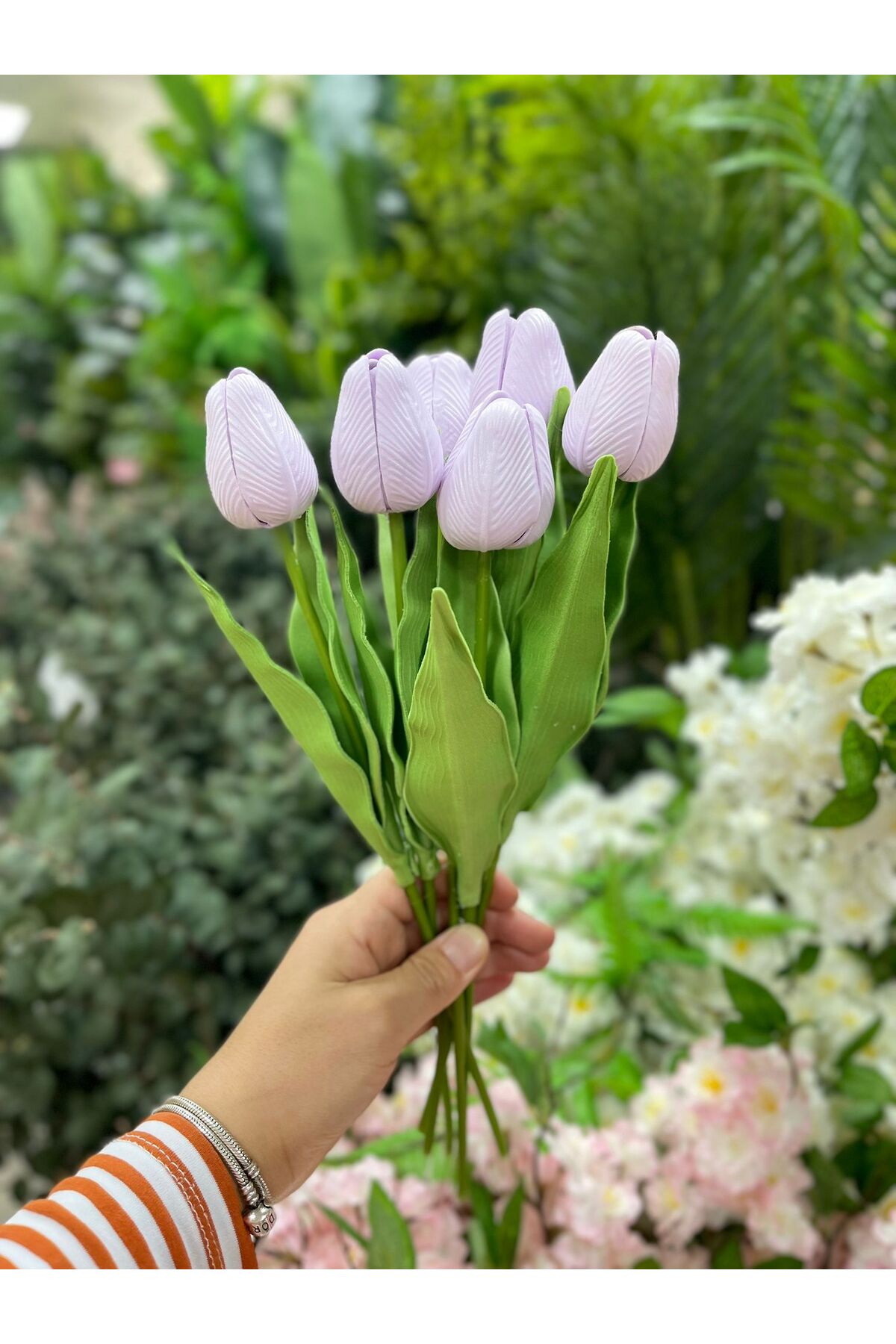 Vivid 6-Piece Artificial EVA Tulip-Home & Office Decorative Artificial Flower