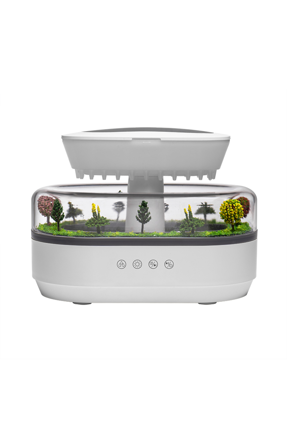 مرطب هواء US WHITE Aroma Humidifier Raindrop، ضوء...