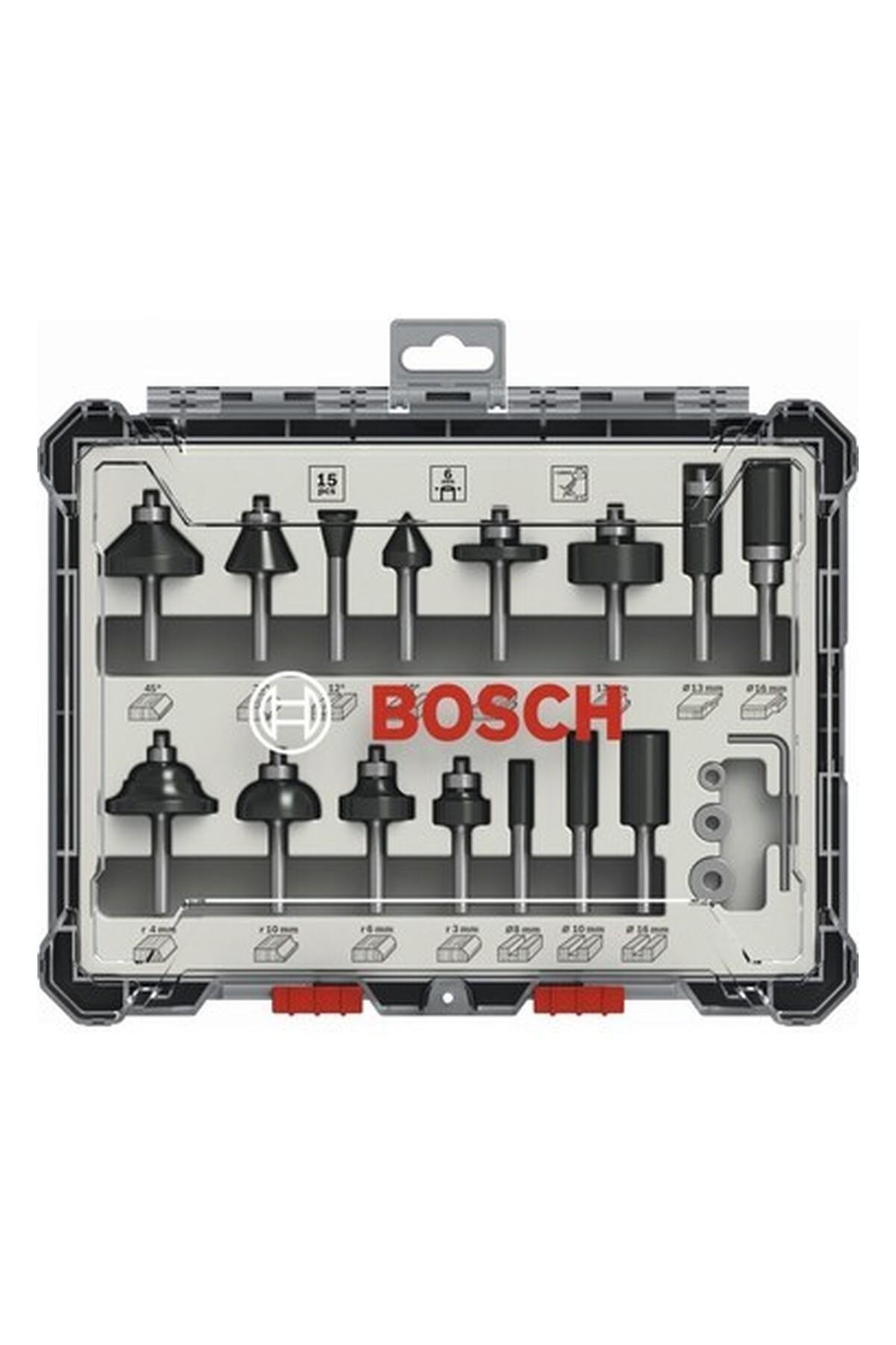 Bosch Freze Seti 15 Parça Karışık 6 mm (Pro) 2607017471 - Fiyatı