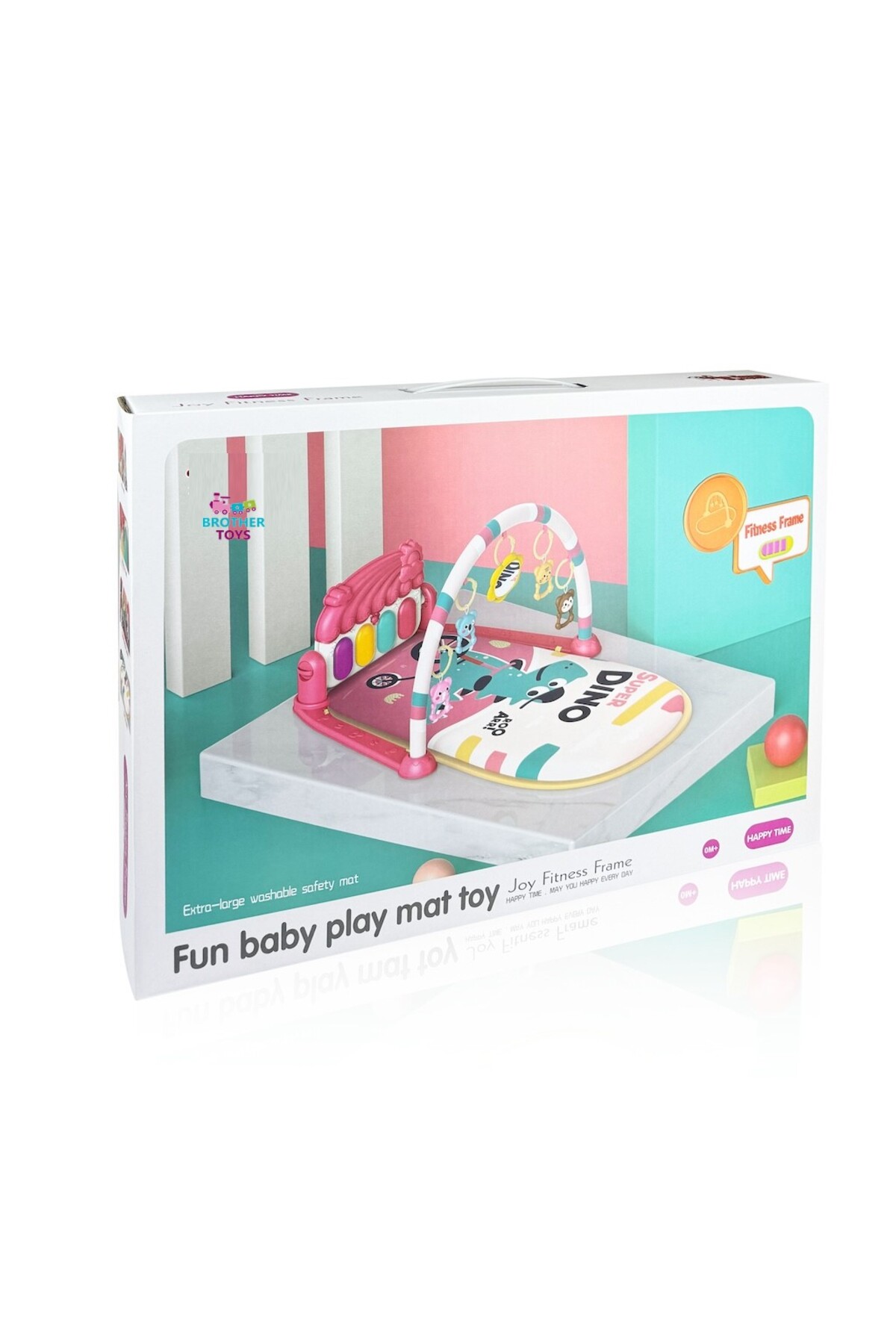Brother Toys Piyanolu Dinozor Desenli Işıklı Aynalı Sevimli Oyun Halısı Aktivite Matı Oyuncak 75x52 fotoğrafı 3 (önizleme)