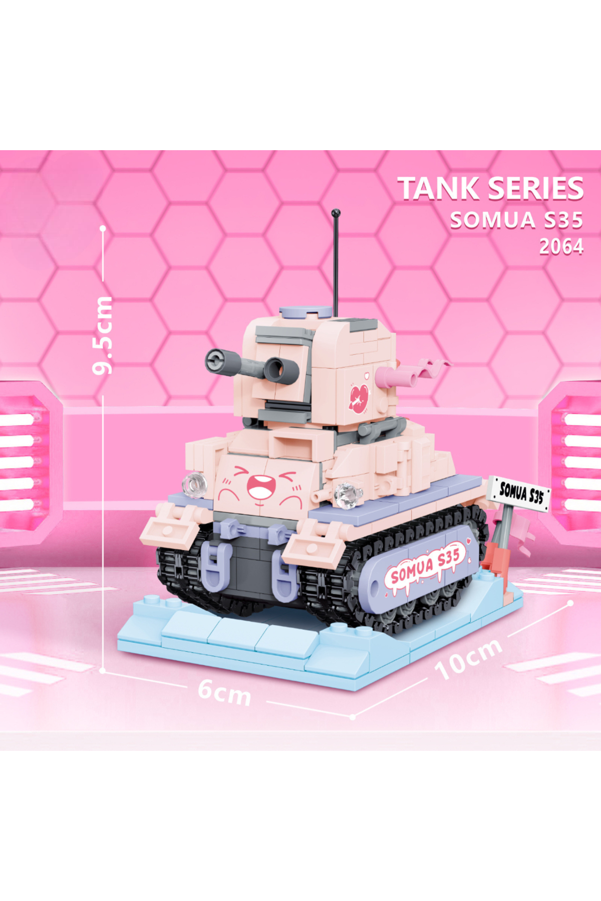 مینی تانک بلوکی – سوموا S35 – ۴۸۶ قطعه ABS – ۱۰×۶×۹.۵ سانتی‌متر
