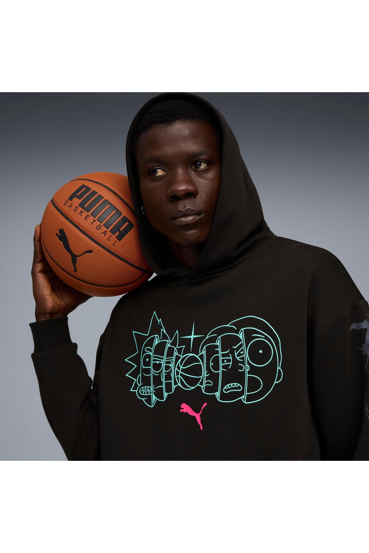 Puma Rick And Morty Hoodie Erkek Yetişkin Sweatshirt görsel 5